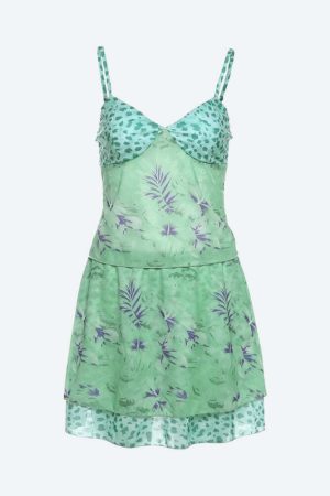 Floral Top & Mini Skirt Two Piece Set