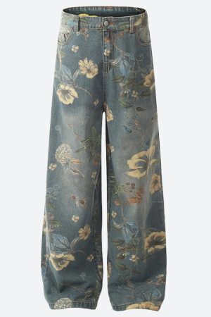 Floral Wide Leg Jeans