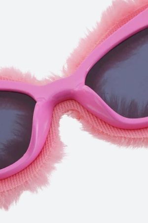 Fluffy Cat Eye Sunglasses