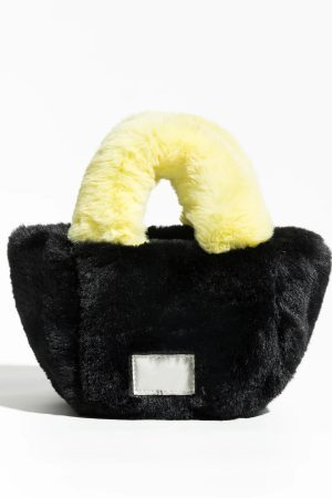 Fluffy Faux Fur Basket Handbag