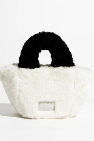 Fluffy Faux Fur Basket Handbag