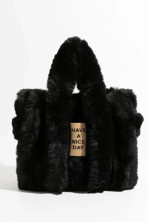 Fluffy Faux Fur Tote Bag