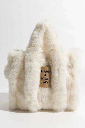 Fluffy Faux Fur Tote Bag