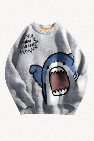 Funny Shark Knitted Sweater
