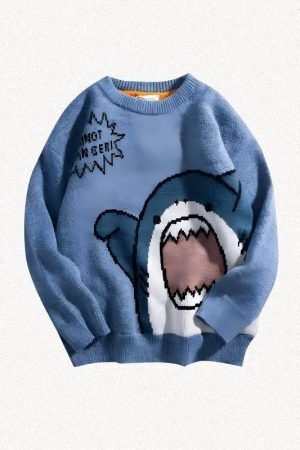 Funny Shark Knitted Sweater