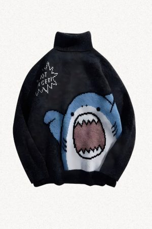 Funny Shark Knitted Sweater