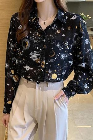 Galaxy Chiffon Shirt