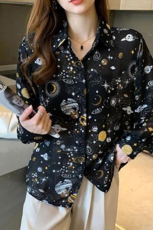 Galaxy Chiffon Shirt