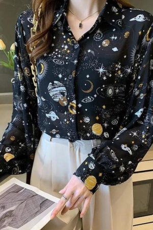 Galaxy Chiffon Shirt