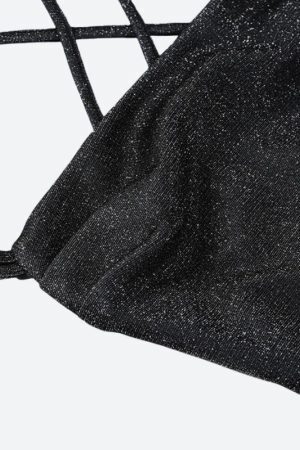 Glitter Backless Mini Dress