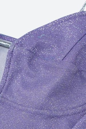 Glitter Cut Out Mini Dress