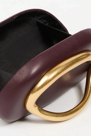 Gold Handle Clutch Bag