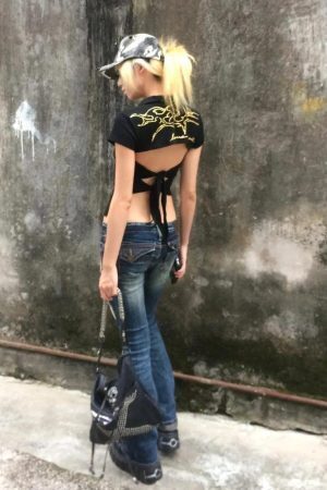 Golden Sigilism Backless Top
