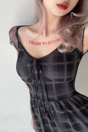 Goth Plaid Mini Dress