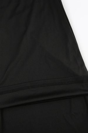 Goth Ruched Flower Flare Pants