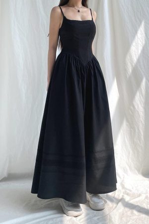 Goth Strap Maxi Dress