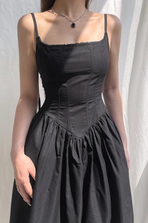Goth Strap Maxi Dress
