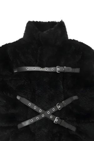 Gothic Faux Fur Fluffy Long Jacket
