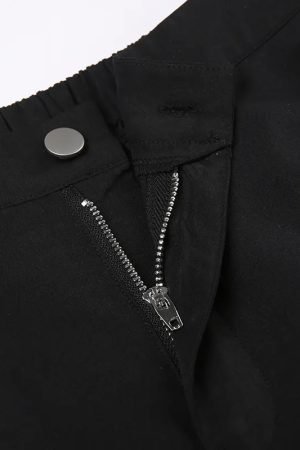 Gothic Lace Up Flare Pants