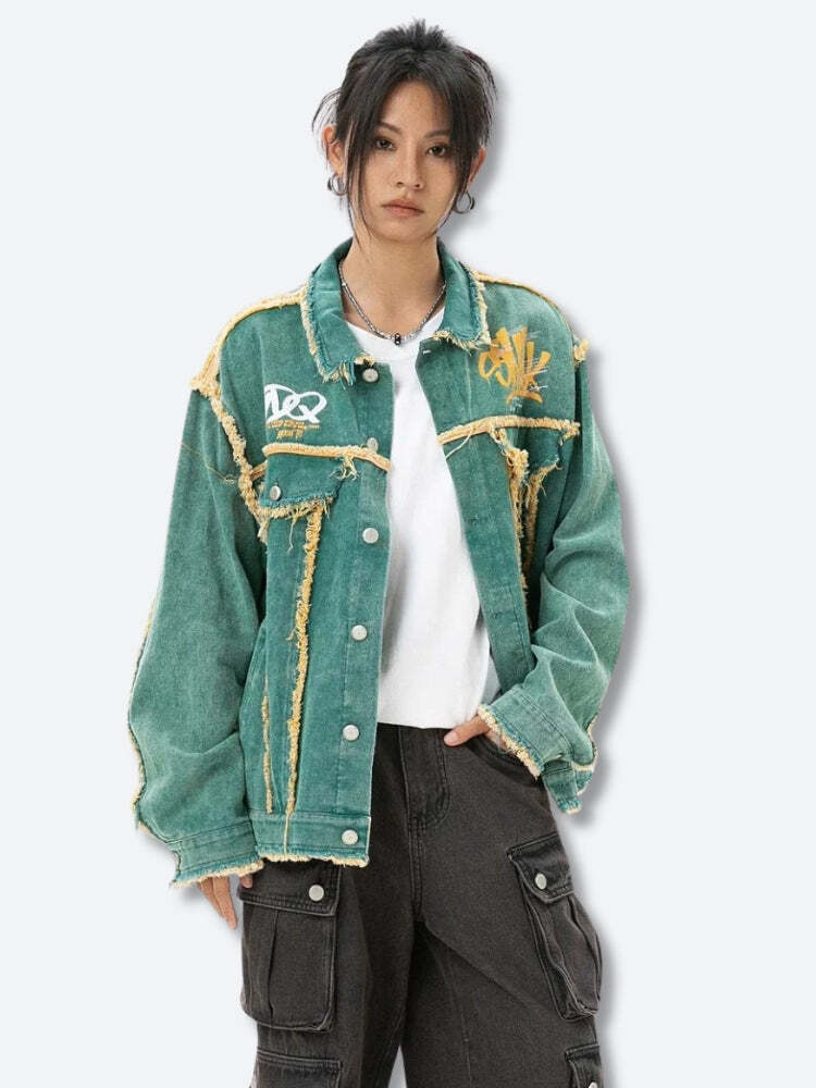 Green Denim Jacket Green Denim Jacket