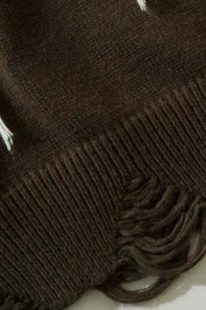 Grunge AK-Bullet Tasseled Sweater