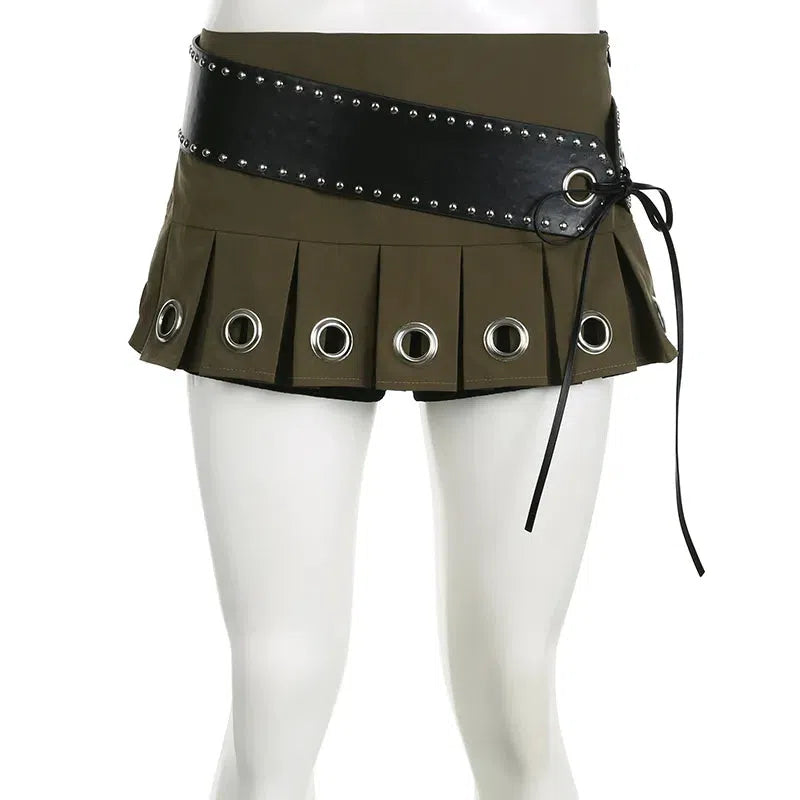 Grunge Belted Extra Mini Skirt Grunge Belted Extra Mini Skirt