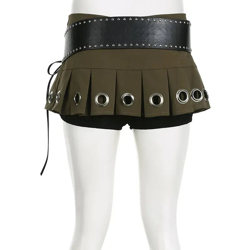 Grunge Belted Extra Mini Skirt Grunge Belted Extra Mini Skirt