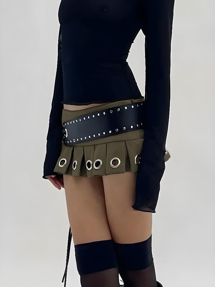 Grunge Belted Extra Mini Skirt Grunge Belted Extra Mini Skirt