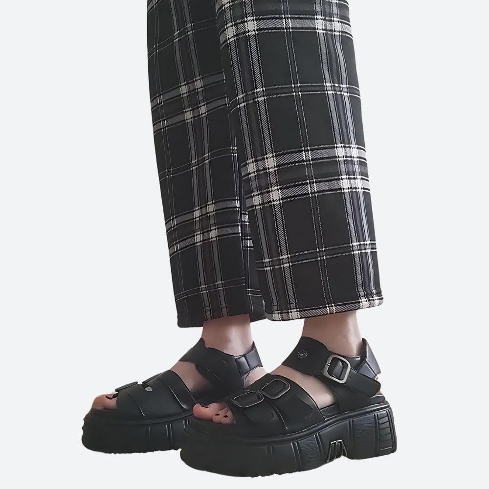 Grunge Belted Platform Sandals Grunge Belted Platform Sandals