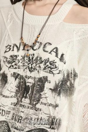 Grunge Butterfly Sweater