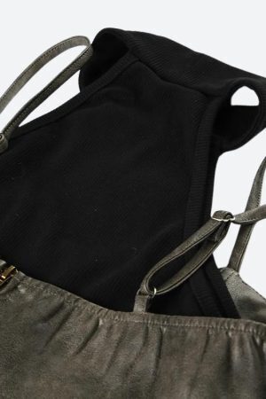 Grunge Crop Halter Top