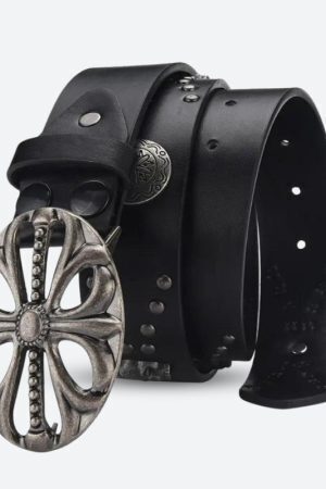 Grunge Cross Buckle Belt