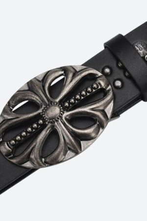 Grunge Cross Buckle Belt
