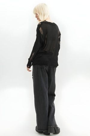 Grunge Cross Zip-Up Jeans