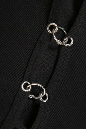 Grunge Cut Out Hooded Top