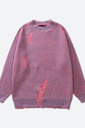 Grunge Distressed Knitted Sweater