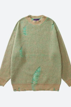 Grunge Distressed Knitted Sweater