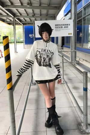 Grunge Don't Smoke Layered Top