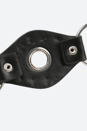 Grunge Faux Leather Lace Up Belt