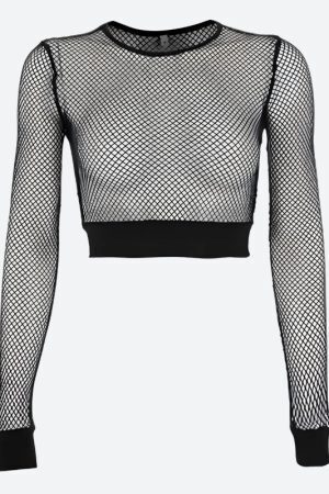 Grunge Fishnet Crop Top