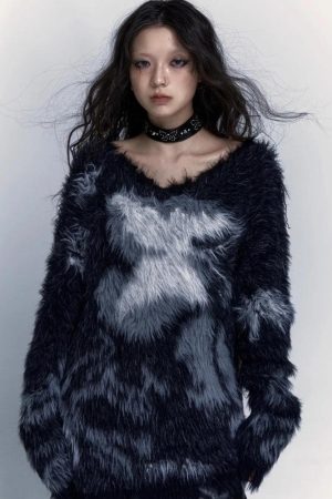Grunge Fuzzy Sweater