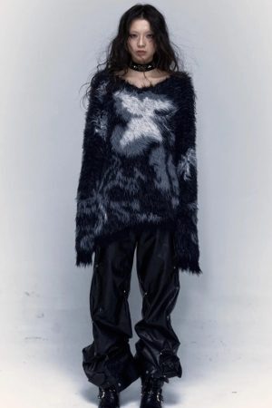 Grunge Fuzzy Sweater