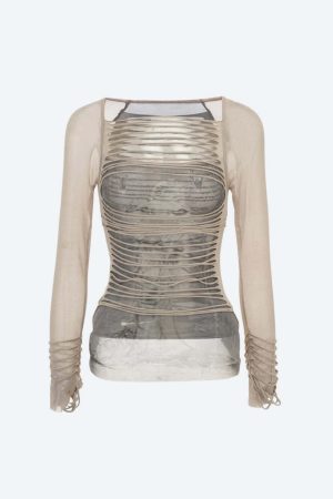 Grunge Layered Sheer Top