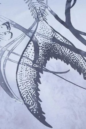 Grunge Mermaid Skeleton Maxi Dress