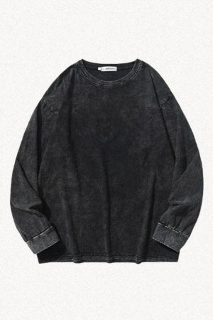 Grunge Oversized Distressed Basic Tee