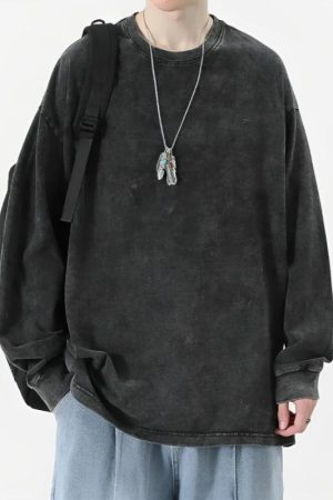 Grunge Oversized Distressed Basic Tee