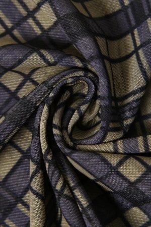 Grunge Plaid Mesh Midi Skirt