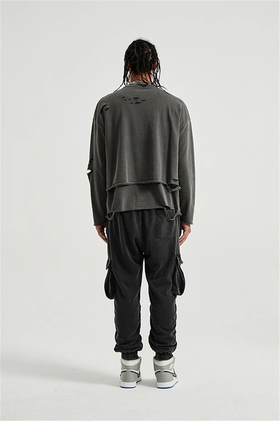 Grunge Ripped Layered Sweatshirt Grunge Ripped Layered Sweatshirt