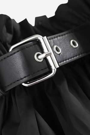 Grunge Ruched Midi Skirt