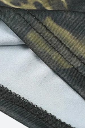 Grunge Snake Lace Up Top